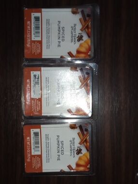 Pumpkin Pie Scented Wax Cubes 3‑Pack 18 Cubes Fall Spice Blend Home Fragrance